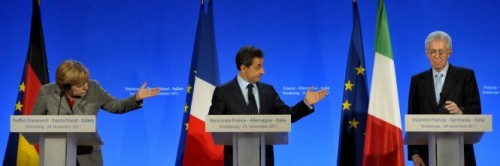 Merkel-Sarkozy-Monti Merkel-Sarkozy-Monti
