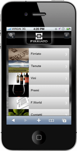 iPhone screenshot Firriato