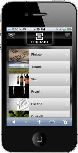 iPhone screenshot Firriato iPhone screenshot Firriato