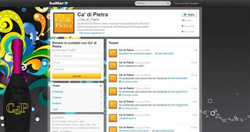 Ca' di Pietra su Twitter Ca' di Pietra su Twitter
