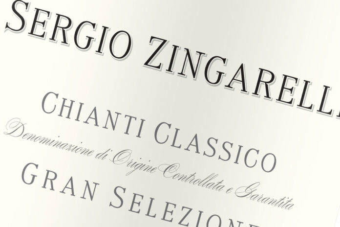 Etichetta Chianti Classico Gran Selezione Sergio Zingarelli