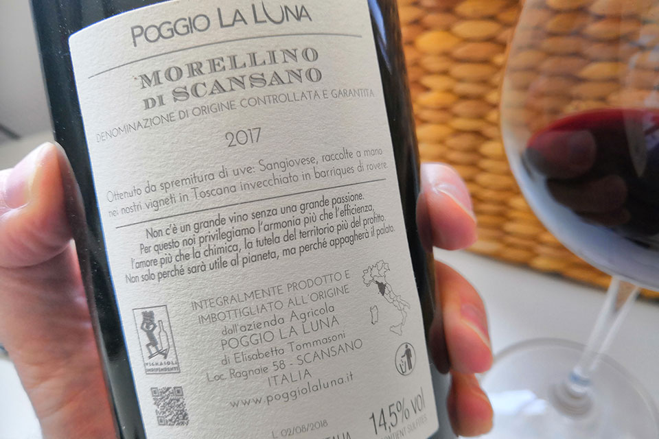 Etichetta Morellino di Scansano DOCG 2017 Poggio La Luna