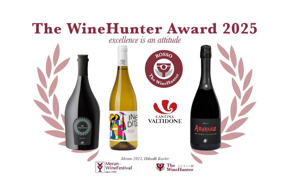 Tripletta di Award rosso per Cantina Valtidone al Concorso The Wine Hunter Award 2025 di Merano