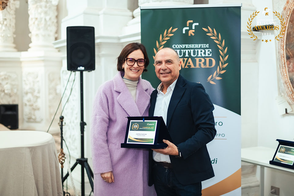 Confeserfidi Future Award Marilina Paternò con Francesco Conti