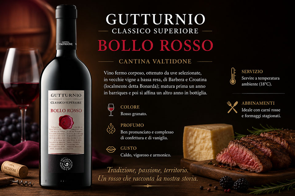 Bollo Rosso Gutturnio Classico Superiore DOC Cantina Valtidone